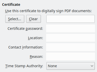 PDF Export Digital Signature Options Dialog Image