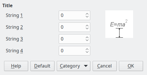 Spacing Dialogue Box