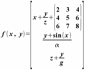 Matrix in Fettschrift