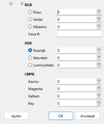 The Pick a Color window