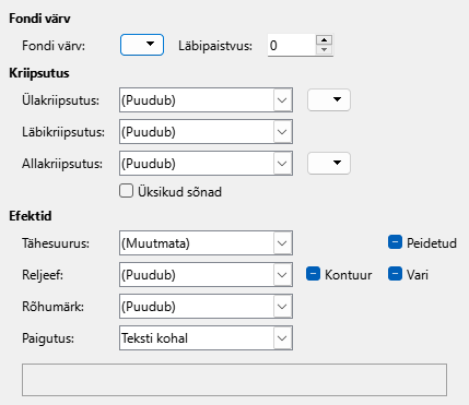 Ekraanipilt fondiefektide kaardist