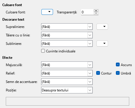 Font Effects Page Dialog Image