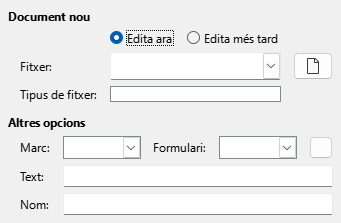 Imatge de diàleg d'hiperenllaç de Document nou