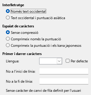 Imatge del diàleg d'opcions asiàtiques