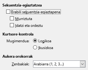 Aukeren 'CTL' elkarrizketa-koadroaren irudia