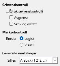 Dialogvindauget for CTL-innstillingar