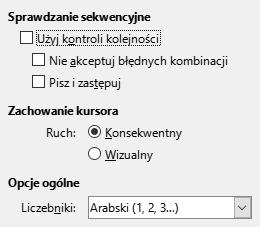 Obraz okna dialogowego opcji CTL