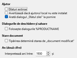 Options General Dialog Image