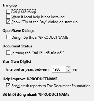 Options General Dialog Image