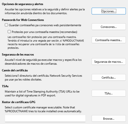 Options Security Dialog Image