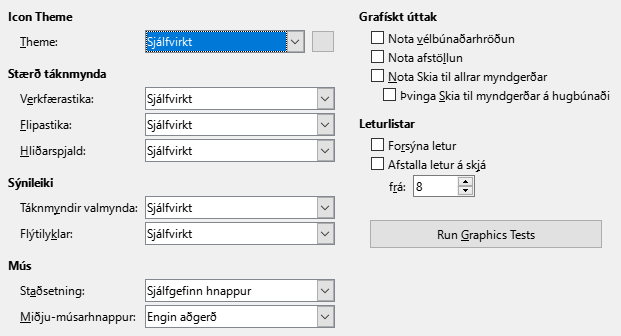 Options View Dialog Image