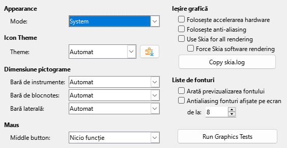 Options View Dialog Image