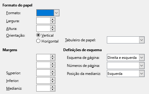 Separador Formato da página