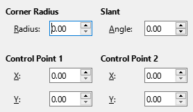 Slant and Corner Radius tab page