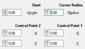 Slant and Corner Radius tab page