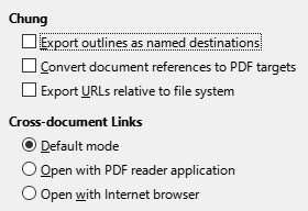 PDF Export Links Options Dialog Image