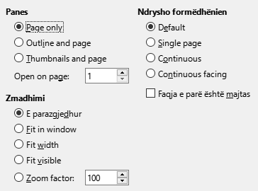 PDF Export View Options Dialog Image