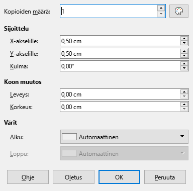 Duplicate dialog