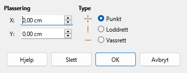 Dialogvindauget for festeobjekt