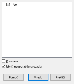 Slika pogovornega okna Vstavi iz datoteke