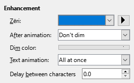 Enhanced Animation Effects Dialog