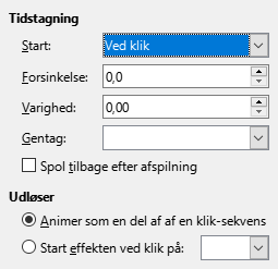 Dialogen Brugertilpasser Animationstiming