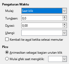 Dialog Pewaktuan Animasi Ubahan