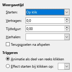 Dialoogvenster Aangepaste animatietiming