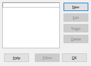 Custom Slide Shows Dialog