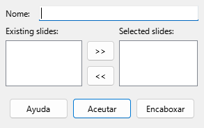 Define Custom Slide Show Dialog
