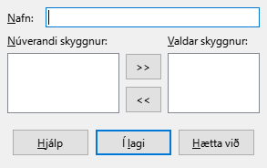 Define Custom Slide Show Dialog