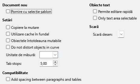 Impress General Options Dialog