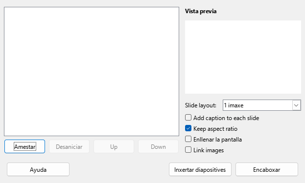Impress Photo Album Dialog