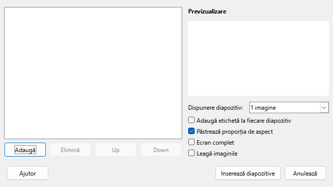 Impress Photo Album Dialog