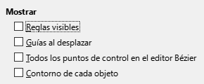 Cuadro de diálogo Opciones de vista de Impress