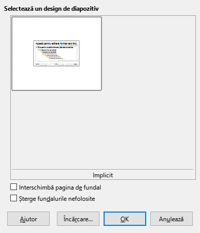 Slide Design Dialog