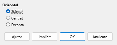 Alignment Dialog