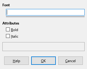 Font Dialog
