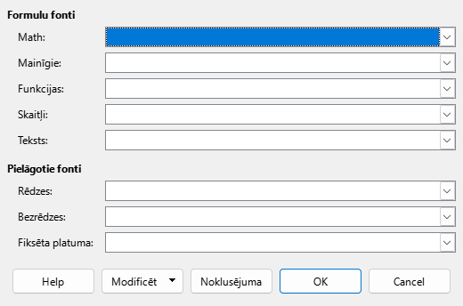 Font Type Dialog