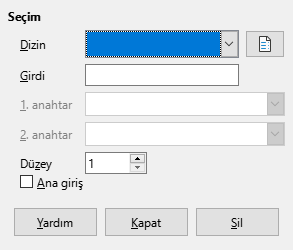 Index entry dialog