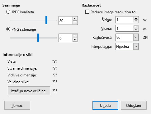 Compress Image Dialog
