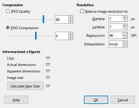 Compress Image Dialog