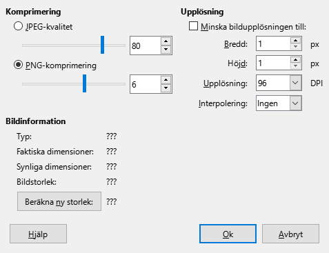 Compress Image Dialog